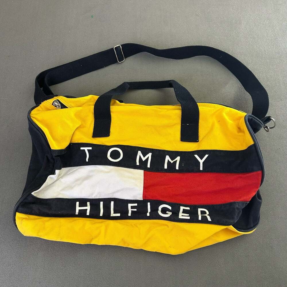 Vintage Tommy Hilfiger Colorblock Canvas Duffle Bag